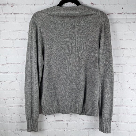 NEW J. Crew Gray Cashmere Cardigan Sweater - Large - Picture 5 of 6